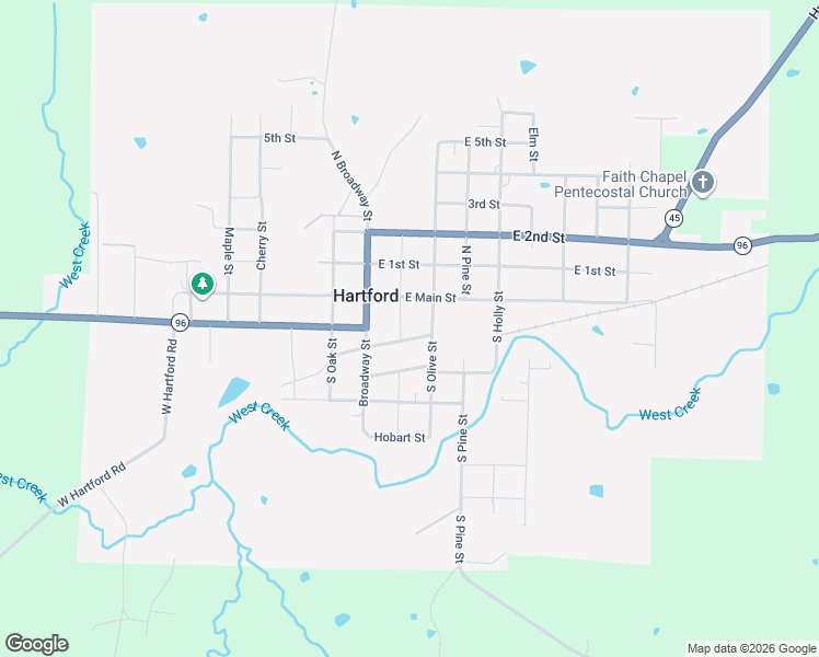 map of restaurants, bars, coffee shops, grocery stores, and more near 28 South Hazel Street in Hartford
