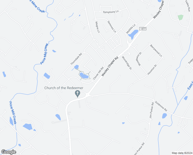 map of restaurants, bars, coffee shops, grocery stores, and more near 3003 Clover Hill Road in Indian Trail