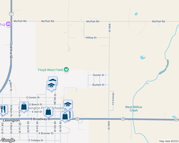 map of restaurants, bars, coffee shops, grocery stores, and more near 223 Russell Street in Lexington