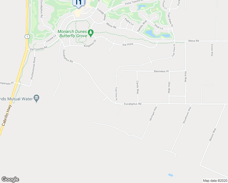 map of restaurants, bars, coffee shops, grocery stores, and more near 1065 Trail View Place in Nipomo