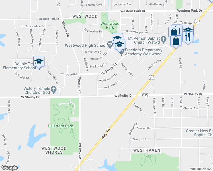 map of restaurants, bars, coffee shops, grocery stores, and more near 862 Red Leaf Lane in Memphis