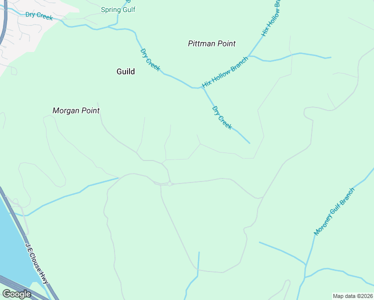 map of restaurants, bars, coffee shops, grocery stores, and more near Morgan Point Road in Guild