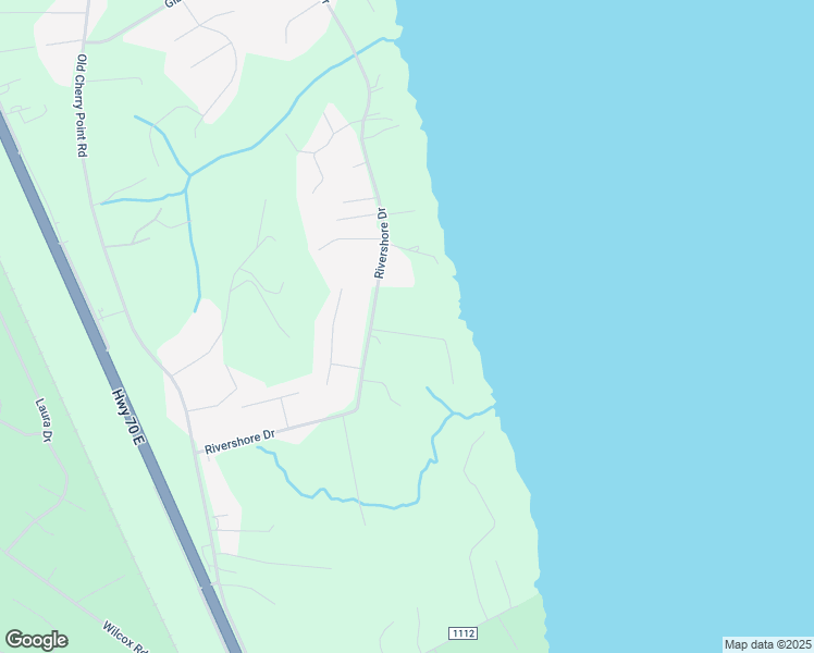 map of restaurants, bars, coffee shops, grocery stores, and more near 108 River Ridge Road in New Bern