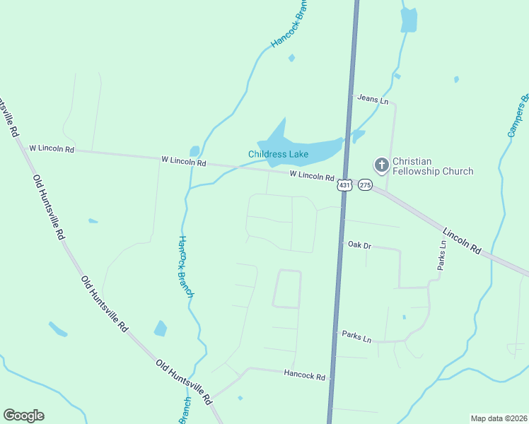 map of restaurants, bars, coffee shops, grocery stores, and more near in Woodlawn Subdivision