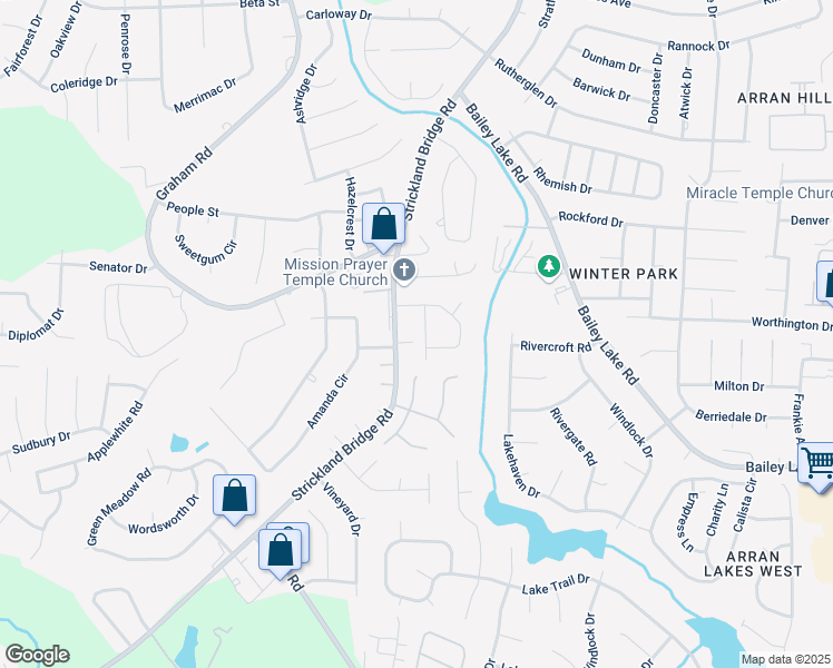 map of restaurants, bars, coffee shops, grocery stores, and more near 2108 Decor Street in Fayetteville