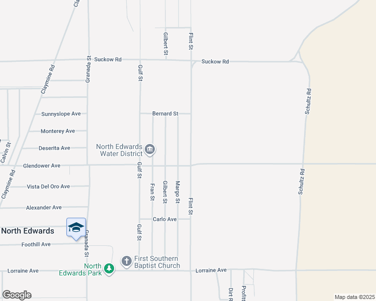 map of restaurants, bars, coffee shops, grocery stores, and more near 13549 Flint Street in North Edwards