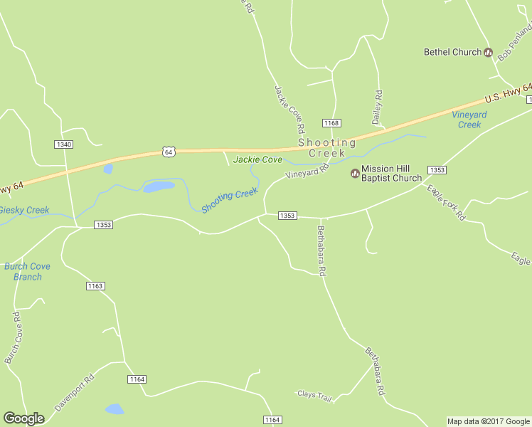 map of restaurants, bars, coffee shops, grocery stores, and more near 3711 Old Highway 64 East in Hayesville