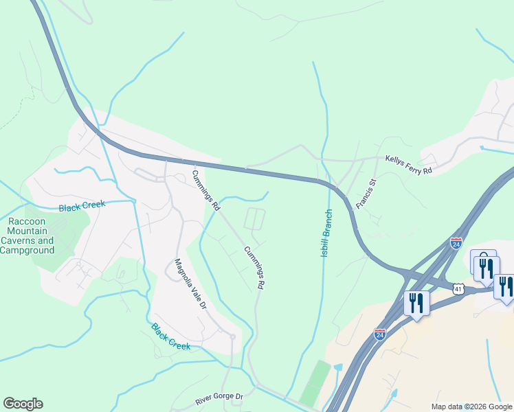 map of restaurants, bars, coffee shops, grocery stores, and more near 4025 Carl Swafford Drive in Chattanooga