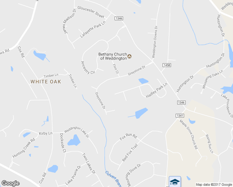 map of restaurants, bars, coffee shops, grocery stores, and more near 2350 Garden View Lane in Matthews