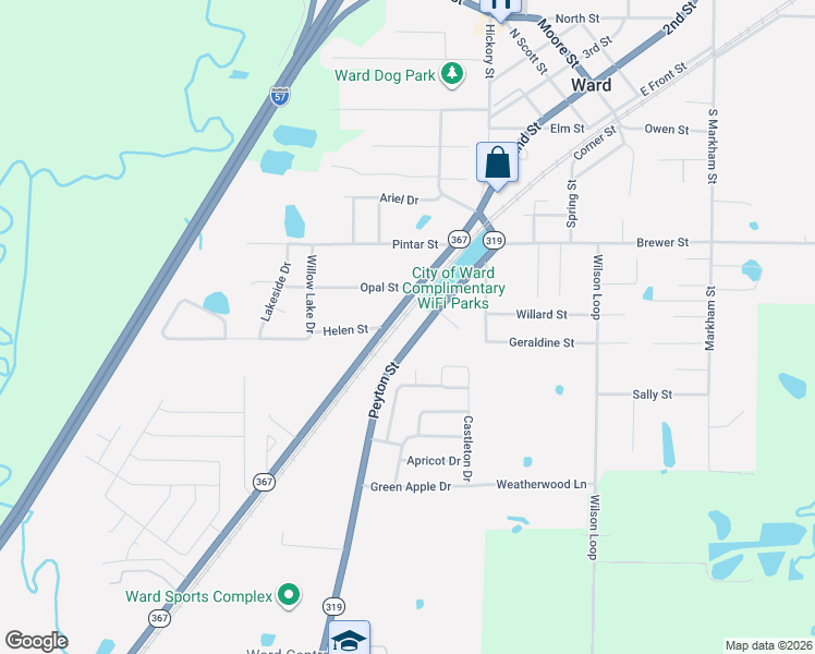 map of restaurants, bars, coffee shops, grocery stores, and more near 369 Peyton Street in Ward