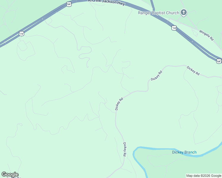 map of restaurants, bars, coffee shops, grocery stores, and more near 1054 Dickey Road in Murphy