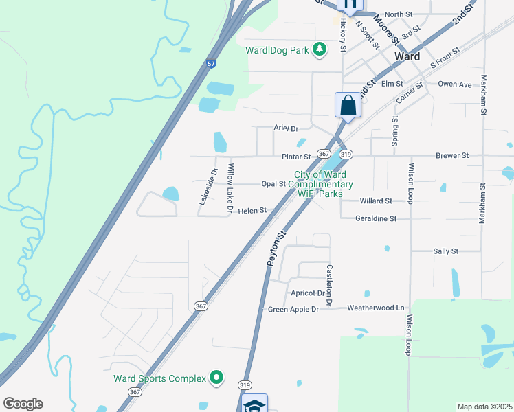 map of restaurants, bars, coffee shops, grocery stores, and more near 15 Helen Street in Ward