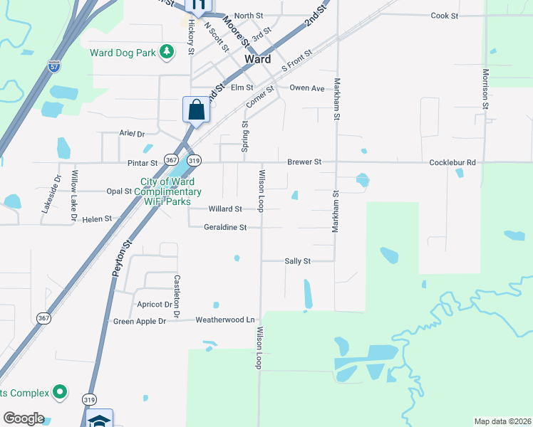 map of restaurants, bars, coffee shops, grocery stores, and more near 2 Geraldine Street in Ward