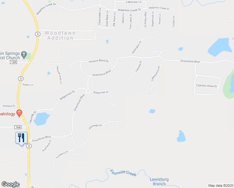 map of restaurants, bars, coffee shops, grocery stores, and more near 114 Ridgecrest Square in Cabot