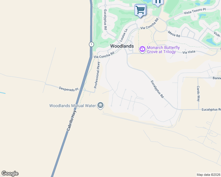 map of restaurants, bars, coffee shops, grocery stores, and more near 920 Trail View Place in Nipomo