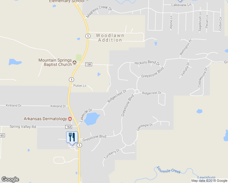 map of restaurants, bars, coffee shops, grocery stores, and more near 12 Ridgecrest Court in Cabot