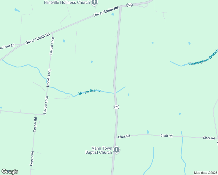 map of restaurants, bars, coffee shops, grocery stores, and more near 102 North Vanntown School Road in Flintville
