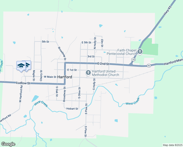map of restaurants, bars, coffee shops, grocery stores, and more near in Hartford