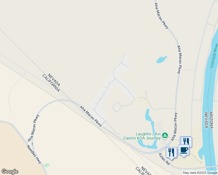 map of restaurants, bars, coffee shops, grocery stores, and more near 1221 Golf Club Drive in Laughlin