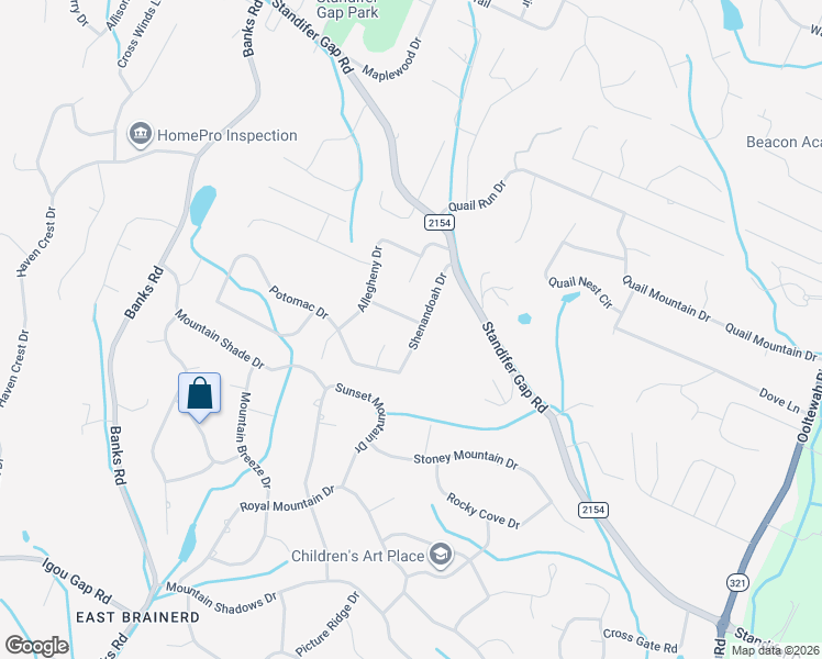 map of restaurants, bars, coffee shops, grocery stores, and more near 9112 Broyles Drive in Chattanooga