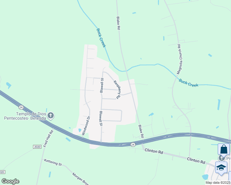 map of restaurants, bars, coffee shops, grocery stores, and more near 6122 Dolman Dr in Stedman