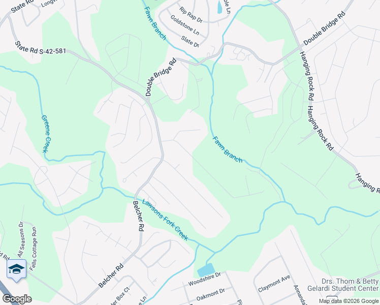 map of restaurants, bars, coffee shops, grocery stores, and more near 110 Hunter Ridge Drive in Boiling Springs