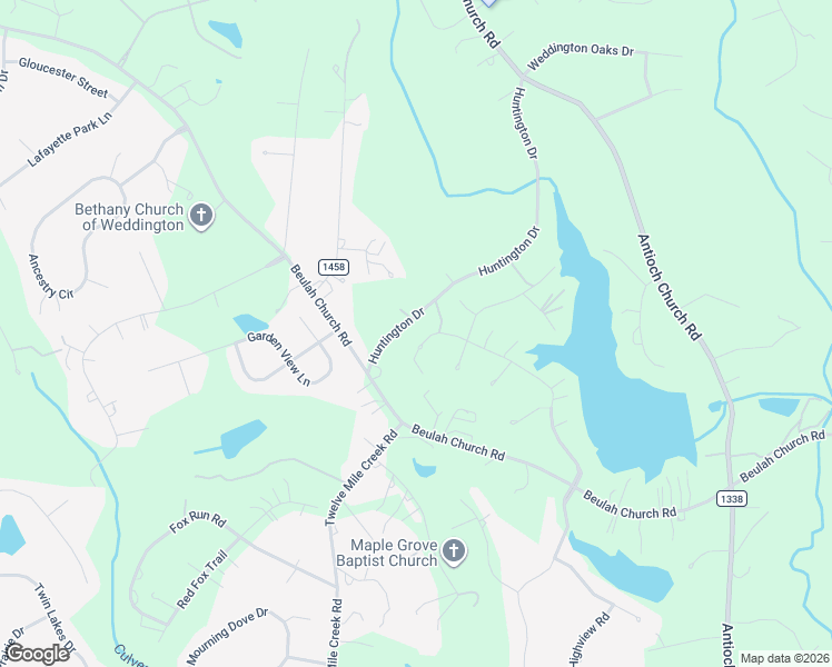 map of restaurants, bars, coffee shops, grocery stores, and more near 8336 Lake Providence Drive in Matthews