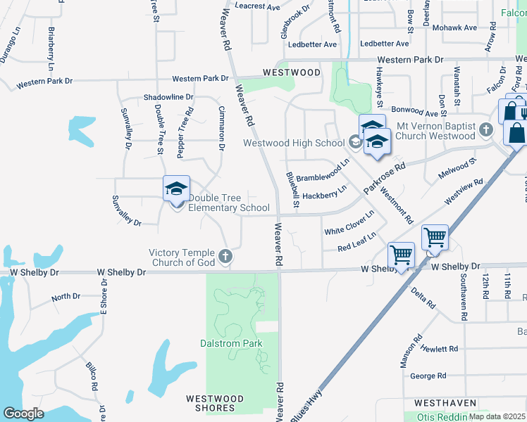 map of restaurants, bars, coffee shops, grocery stores, and more near 998 Parkrose Road in Memphis