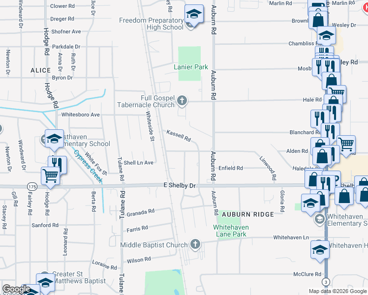 map of restaurants, bars, coffee shops, grocery stores, and more near 790 Linwood Road in Memphis