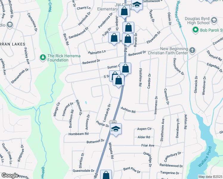 map of restaurants, bars, coffee shops, grocery stores, and more near 5122 Pala Verde Drive in Fayetteville