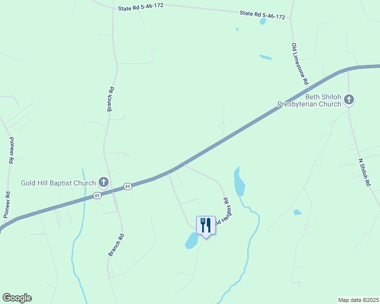map of restaurants, bars, coffee shops, grocery stores, and more near 1840 Charlotte Highway in York