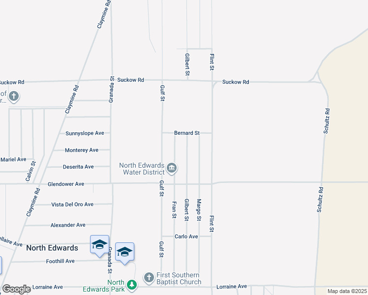 map of restaurants, bars, coffee shops, grocery stores, and more near 13645 Gilbert Street in North Edwards
