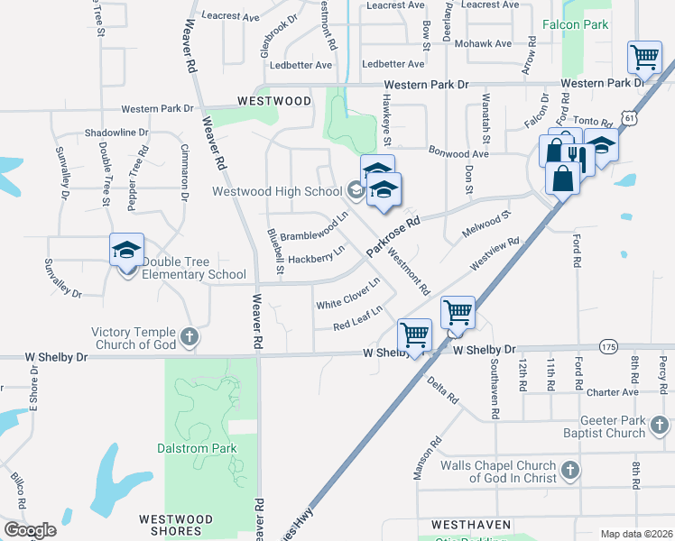 map of restaurants, bars, coffee shops, grocery stores, and more near 863 Parkrose Avenue in Memphis