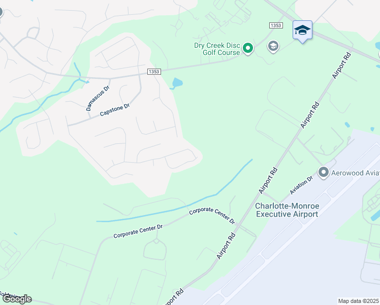 map of restaurants, bars, coffee shops, grocery stores, and more near 1035 Counselors Drive in Monroe