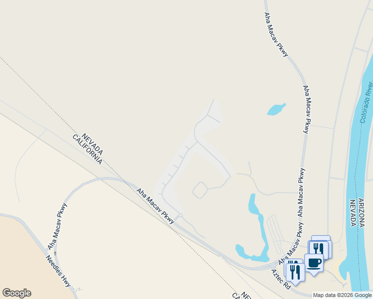 map of restaurants, bars, coffee shops, grocery stores, and more near 1222 Golf Club Drive in Laughlin