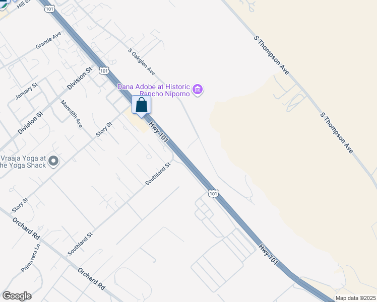 map of restaurants, bars, coffee shops, grocery stores, and more near 840 South Oakglen Avenue in Nipomo