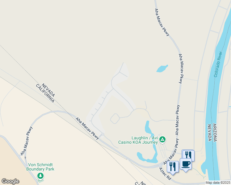 map of restaurants, bars, coffee shops, grocery stores, and more near 1236 Country Club Drive in Laughlin