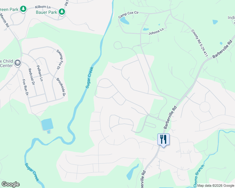 map of restaurants, bars, coffee shops, grocery stores, and more near 1137 Sunset Hollow Road in Fort Mill