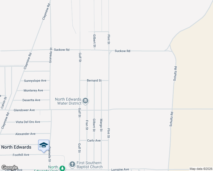 map of restaurants, bars, coffee shops, grocery stores, and more near 13621 Flint Street in North Edwards