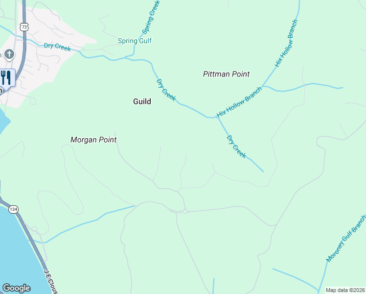 map of restaurants, bars, coffee shops, grocery stores, and more near in Guild