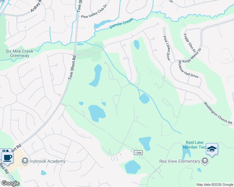 map of restaurants, bars, coffee shops, grocery stores, and more near 506 Belle Meade Court in Waxhaw