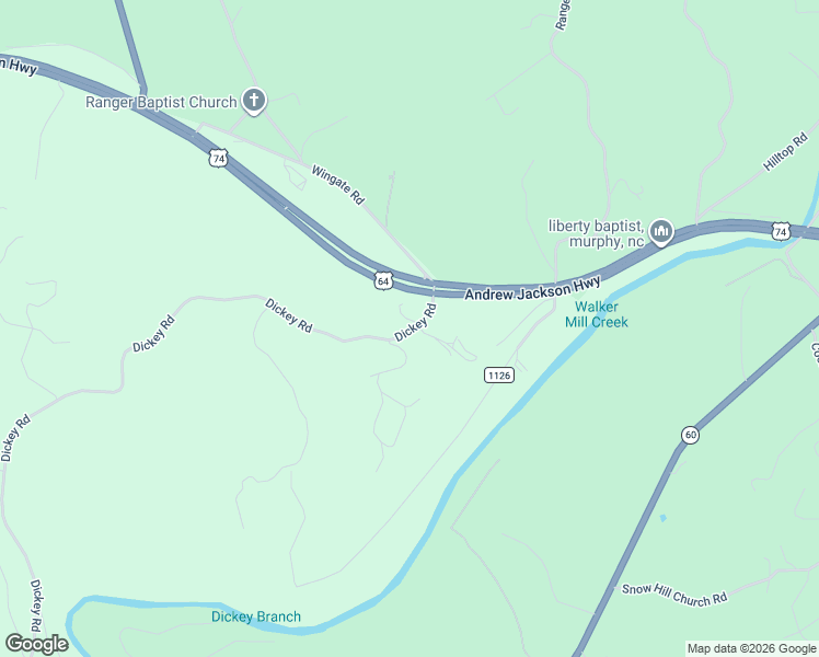 map of restaurants, bars, coffee shops, grocery stores, and more near 7285 U.S. Highway 64 in Murphy