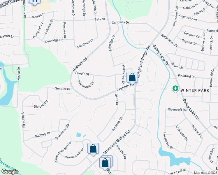 map of restaurants, bars, coffee shops, grocery stores, and more near 6520 Wicklow Place in Fayetteville