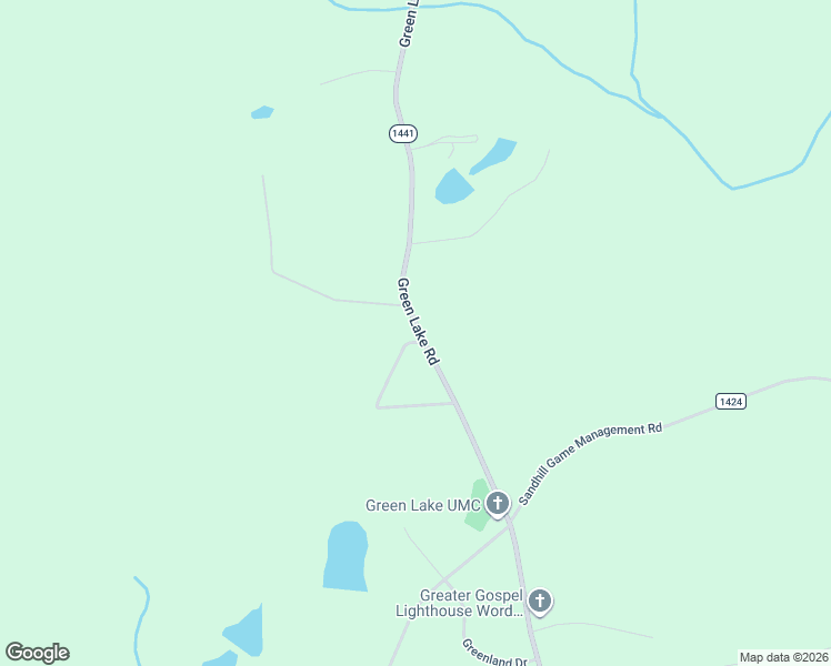 map of restaurants, bars, coffee shops, grocery stores, and more near 760 Green Lake Road in Ellerbe