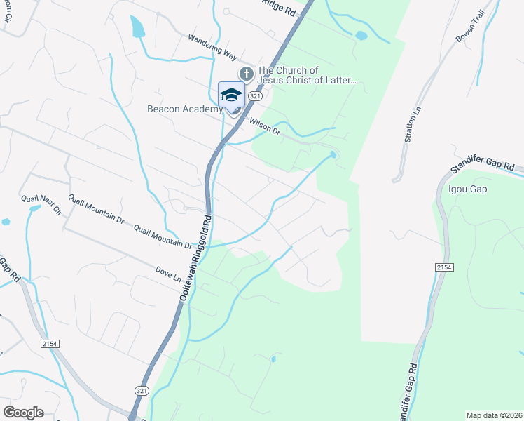 map of restaurants, bars, coffee shops, grocery stores, and more near 2810 Majestic Drive in Ooltewah