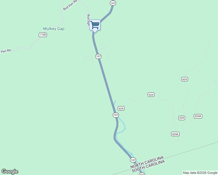 map of restaurants, bars, coffee shops, grocery stores, and more near 7330 North Carolina 107 in Cashiers