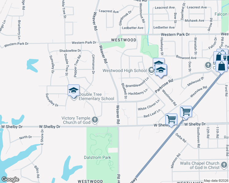 map of restaurants, bars, coffee shops, grocery stores, and more near 1010 Sundown Cove in Memphis