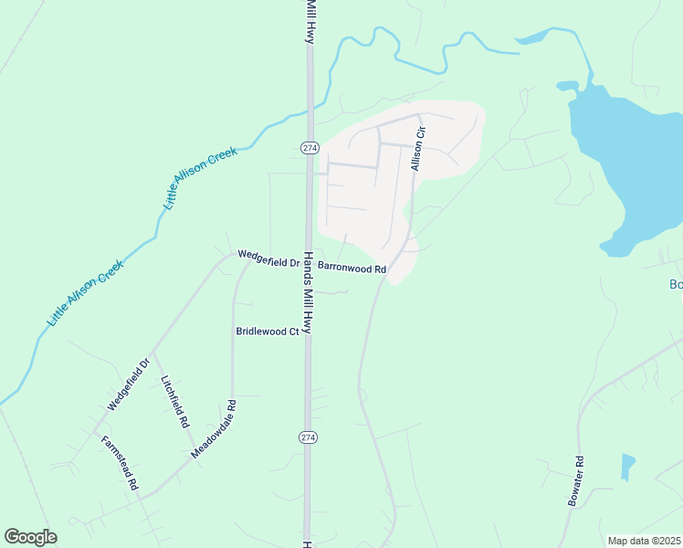 map of restaurants, bars, coffee shops, grocery stores, and more near 1872 Barronwood Road in Rock Hill