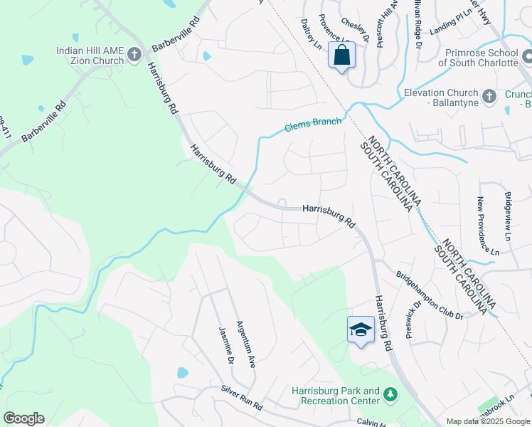 map of restaurants, bars, coffee shops, grocery stores, and more near 4290 Tournette Drive in Indian Land