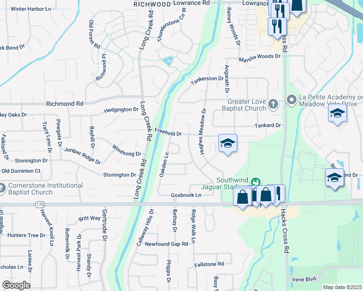 map of restaurants, bars, coffee shops, grocery stores, and more near 7758 Wisbey Court in Memphis
